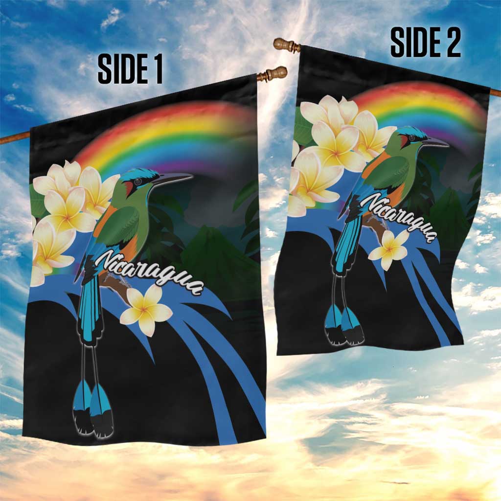 Nicaragua Independence Day Garden Flag En Dios confiamos - Wonder Print Shop