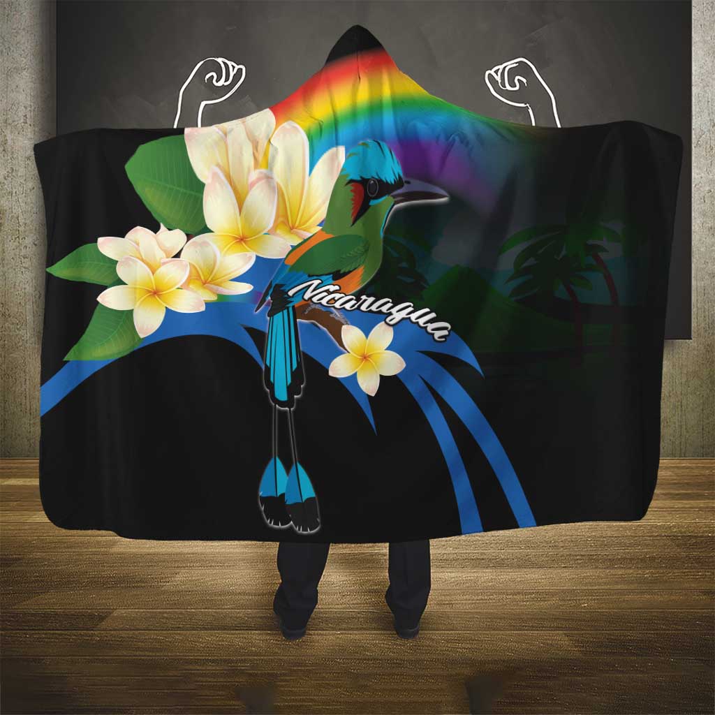 Nicaragua Independence Day Hooded Blanket En Dios confiamos - Wonder Print Shop
