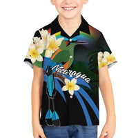 Nicaragua Independence Day Kid Hawaiian Shirt En Dios confiamos - Wonder Print Shop