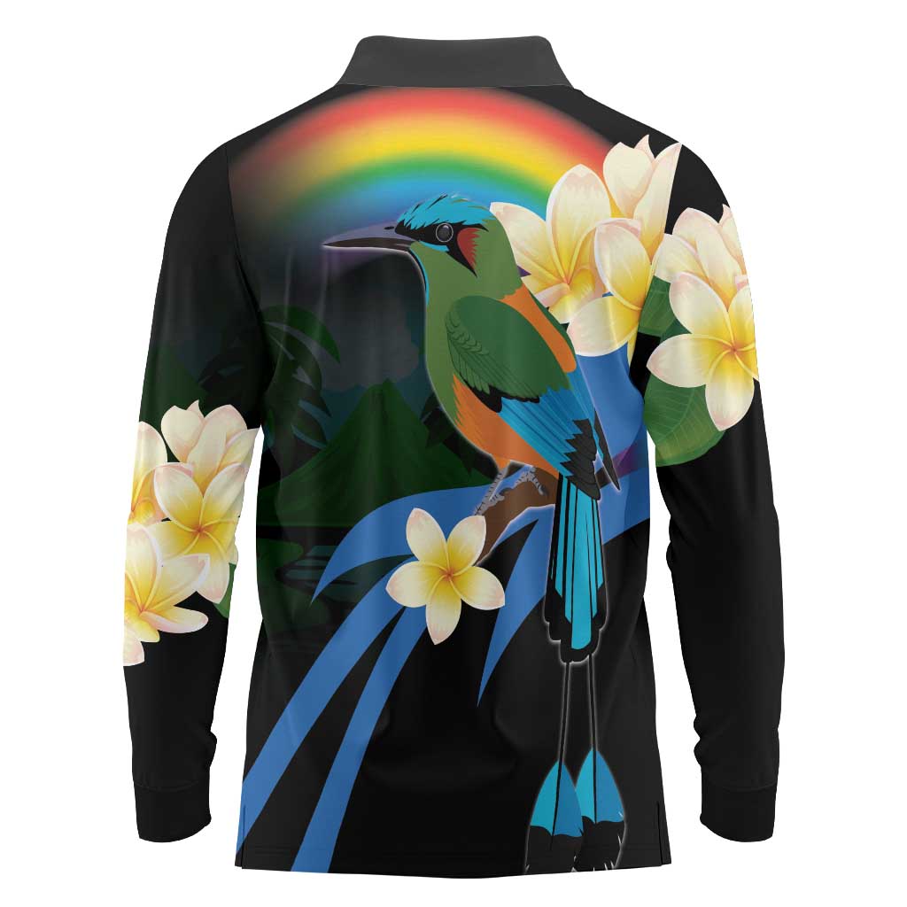 Nicaragua Independence Day Long Sleeve Polo Shirt En Dios confiamos - Wonder Print Shop