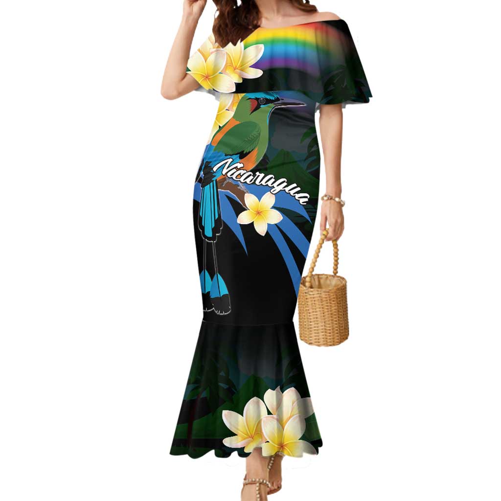 Nicaragua Independence Day Mermaid Dress En Dios confiamos - Wonder Print Shop