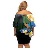 Nicaragua Independence Day Off Shoulder Short Dress En Dios confiamos - Wonder Print Shop
