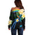 Nicaragua Independence Day Off Shoulder Sweater En Dios confiamos - Wonder Print Shop