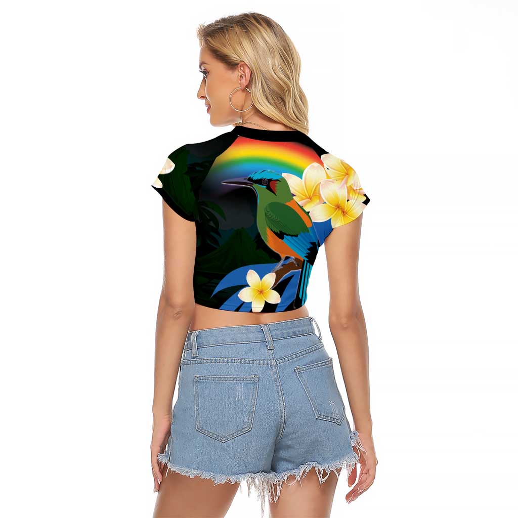 Nicaragua Independence Day Raglan Cropped T Shirt En Dios confiamos - Wonder Print Shop