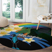 Nicaragua Independence Day Round Carpet En Dios confiamos - Wonder Print Shop