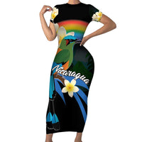 Nicaragua Independence Day Short Sleeve Bodycon Dress En Dios confiamos - Wonder Print Shop