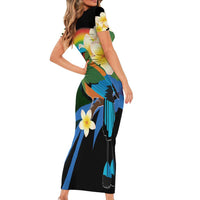Nicaragua Independence Day Short Sleeve Bodycon Dress En Dios confiamos - Wonder Print Shop