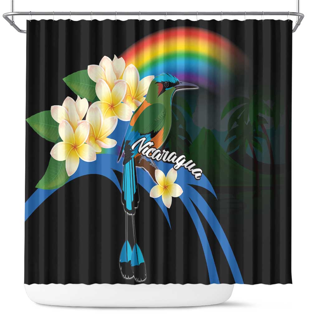 Nicaragua Independence Day Shower Curtain En Dios confiamos - Wonder Print Shop