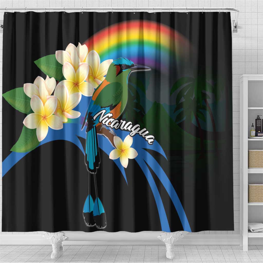 Nicaragua Independence Day Shower Curtain En Dios confiamos - Wonder Print Shop