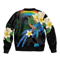 Nicaragua Independence Day Sleeve Zip Bomber Jacket En Dios confiamos - Wonder Print Shop