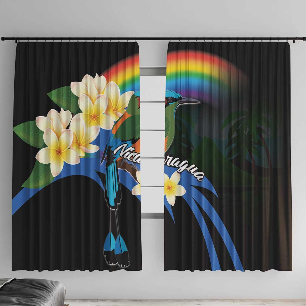 Nicaragua Independence Day Window Curtain En Dios confiamos - Wonder Print Shop