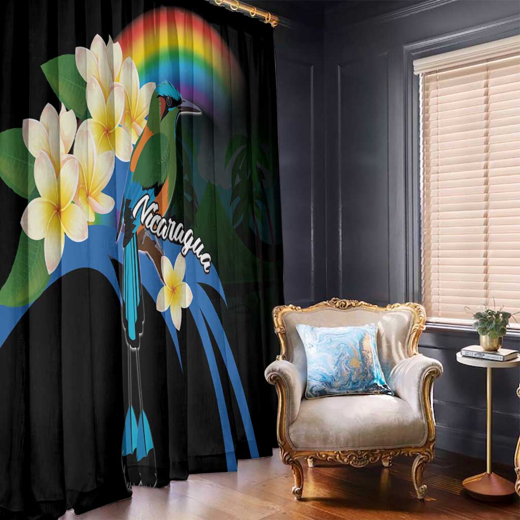 Nicaragua Independence Day Window Curtain En Dios confiamos - Wonder Print Shop