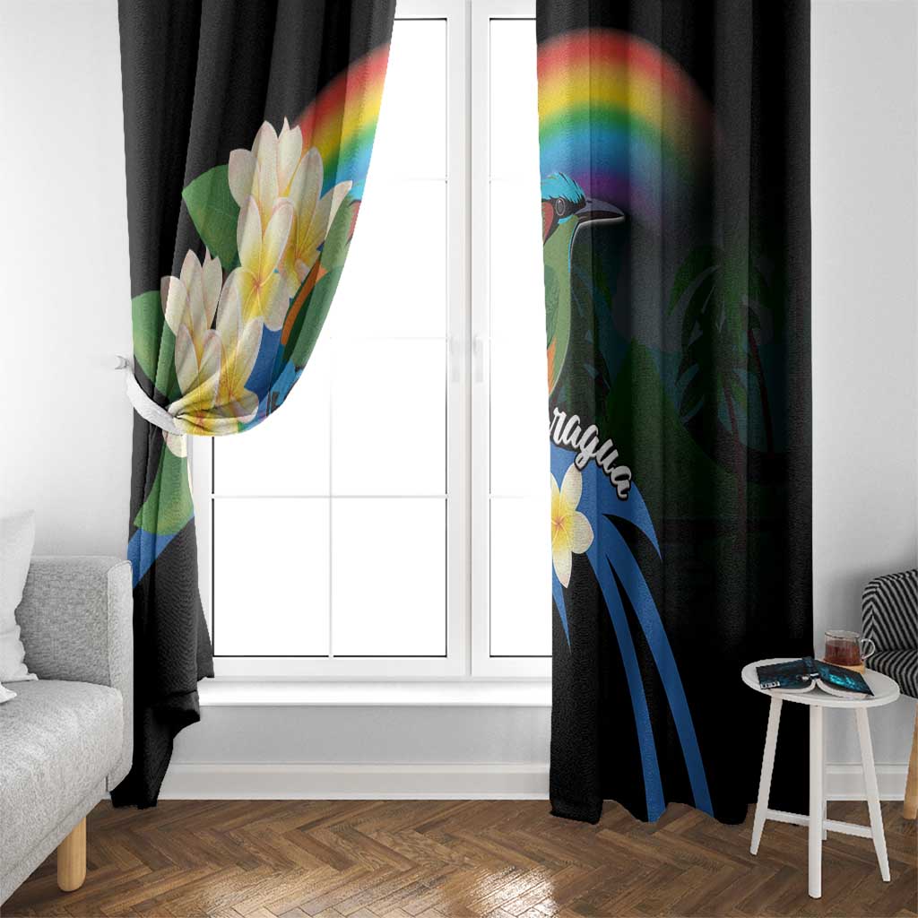 Nicaragua Independence Day Window Curtain En Dios confiamos - Wonder Print Shop