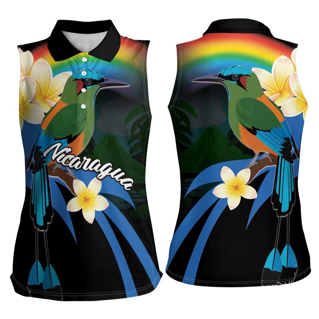 Nicaragua Independence Day Women Sleeveless Polo Shirt En Dios confiamos - Wonder Print Shop