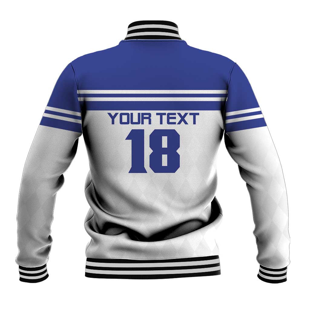 Custom Nicaragua Football Baseball Jacket La Azul y Blanco - Wonder Print Shop