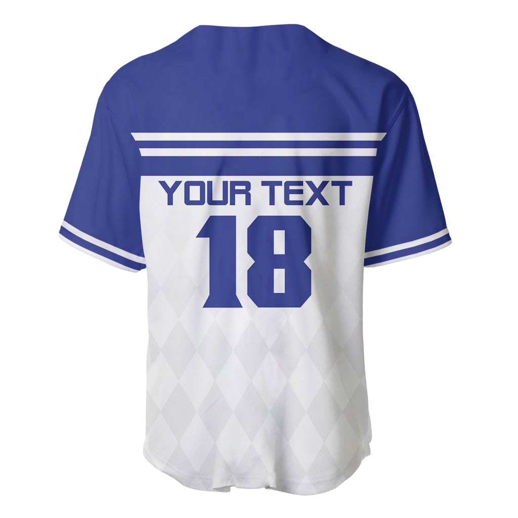 Custom Nicaragua Football Baseball Jersey La Azul y Blanco - Wonder Print Shop