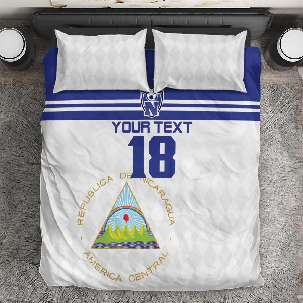 Custom Nicaragua Football Bedding Set La Azul y Blanco - Wonder Print Shop