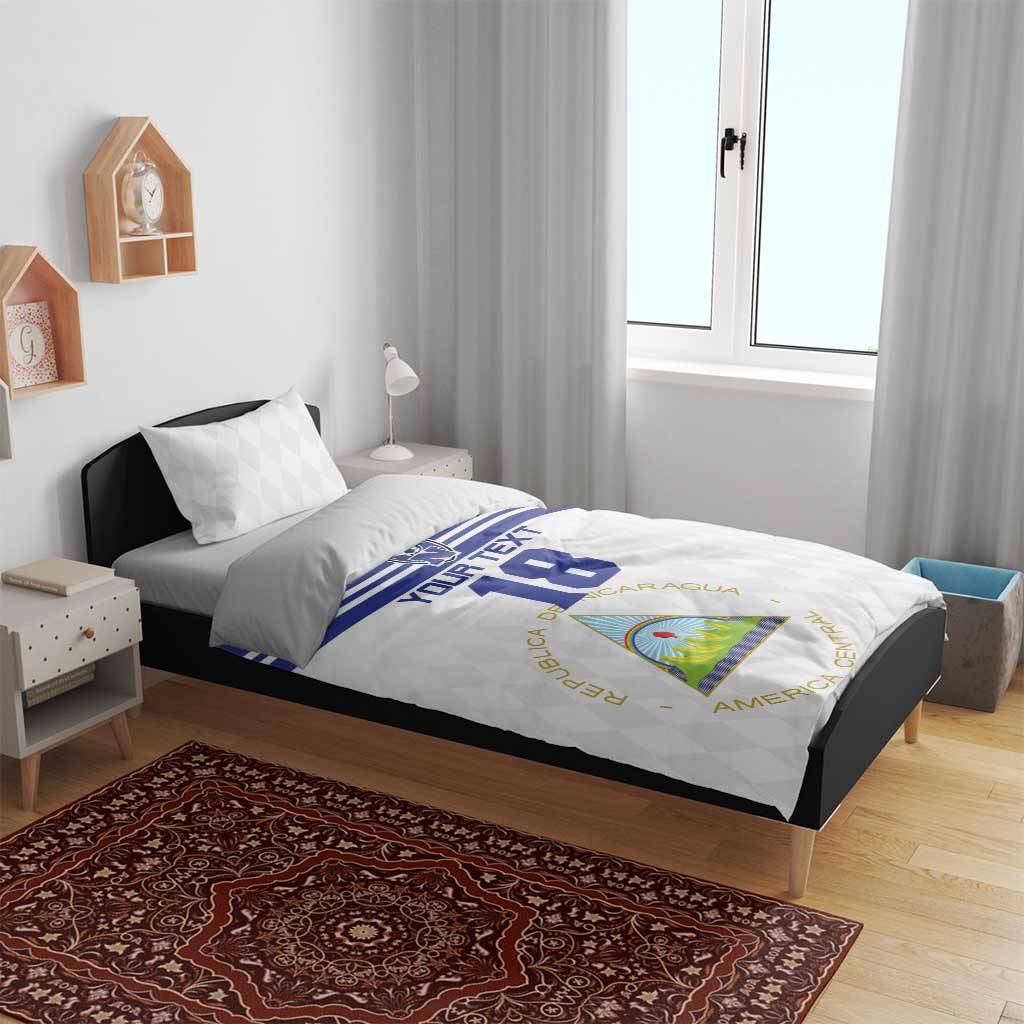 Custom Nicaragua Football Bedding Set La Azul y Blanco - Wonder Print Shop