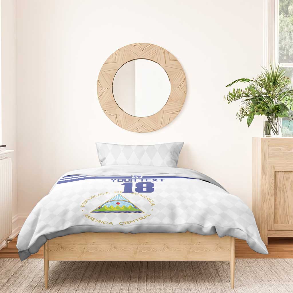Custom Nicaragua Football Bedding Set La Azul y Blanco - Wonder Print Shop