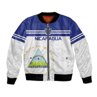 Custom Nicaragua Football Bomber Jacket La Azul y Blanco - Wonder Print Shop