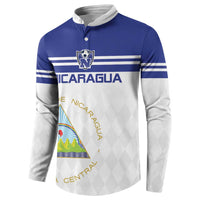 Custom Nicaragua Football Button Sweatshirt La Azul y Blanco - Wonder Print Shop