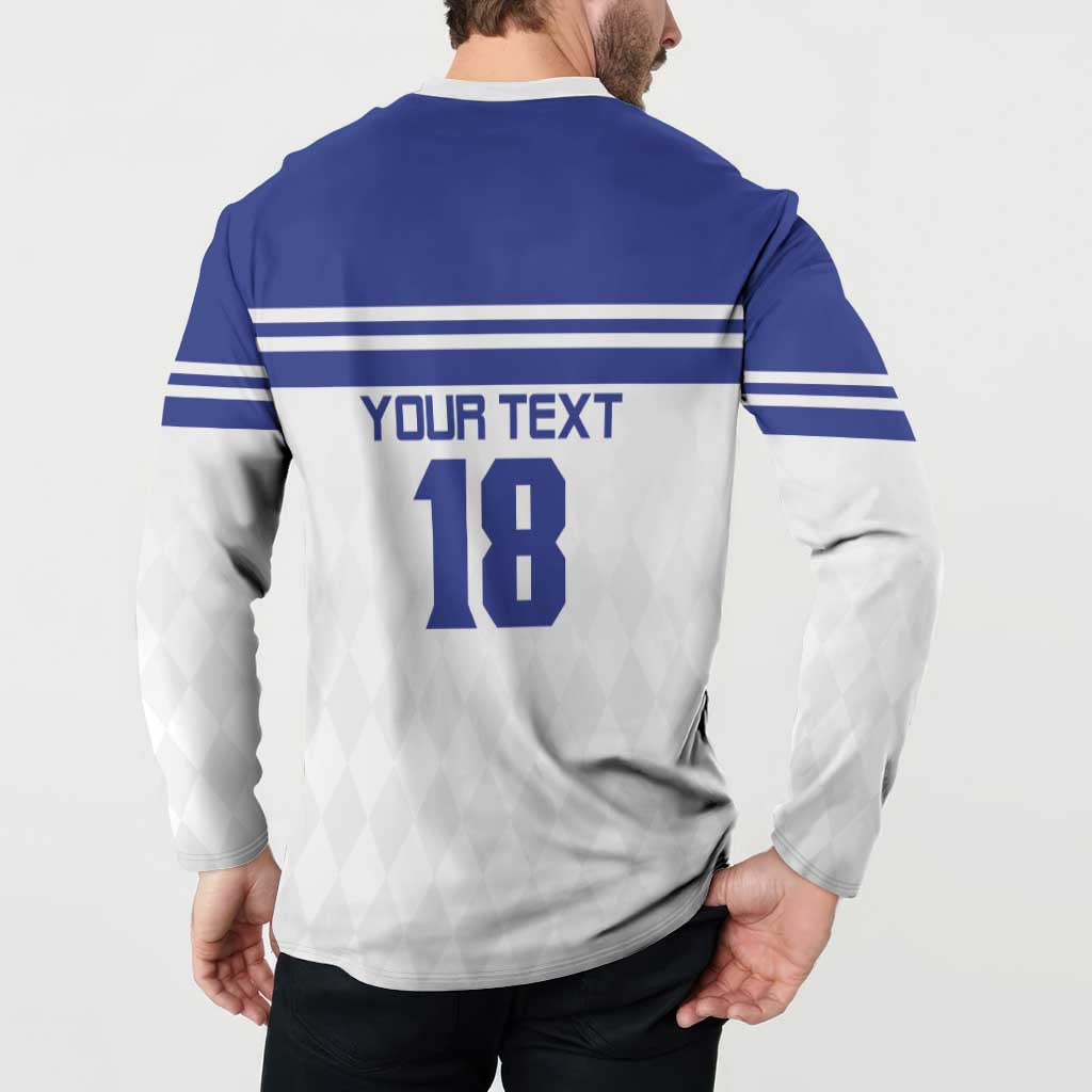 Custom Nicaragua Football Button Sweatshirt La Azul y Blanco - Wonder Print Shop