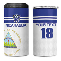 Custom Nicaragua Football 4 in 1 Can Cooler Tumbler La Azul y Blanco - Wonder Print Shop