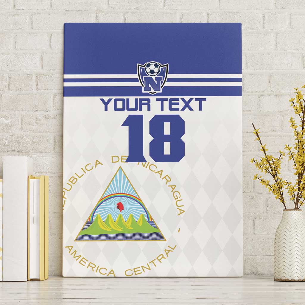 Custom Nicaragua Football Canvas Wall Art La Azul y Blanco - Wonder Print Shop