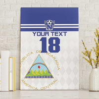 Custom Nicaragua Football Canvas Wall Art La Azul y Blanco - Wonder Print Shop