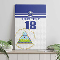 Custom Nicaragua Football Canvas Wall Art La Azul y Blanco - Wonder Print Shop