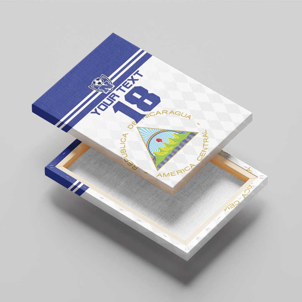 Custom Nicaragua Football Canvas Wall Art La Azul y Blanco - Wonder Print Shop