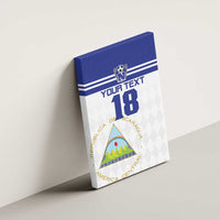 Custom Nicaragua Football Canvas Wall Art La Azul y Blanco - Wonder Print Shop