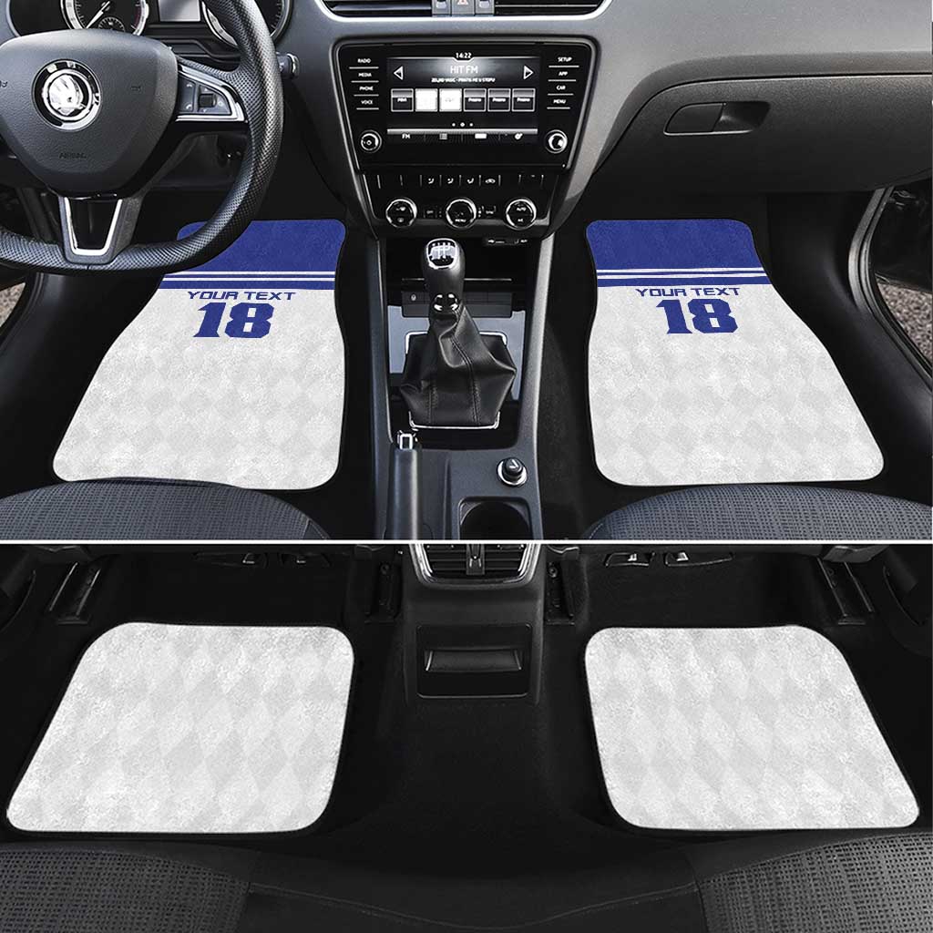 Custom Nicaragua Football Car Mats La Azul y Blanco - Wonder Print Shop