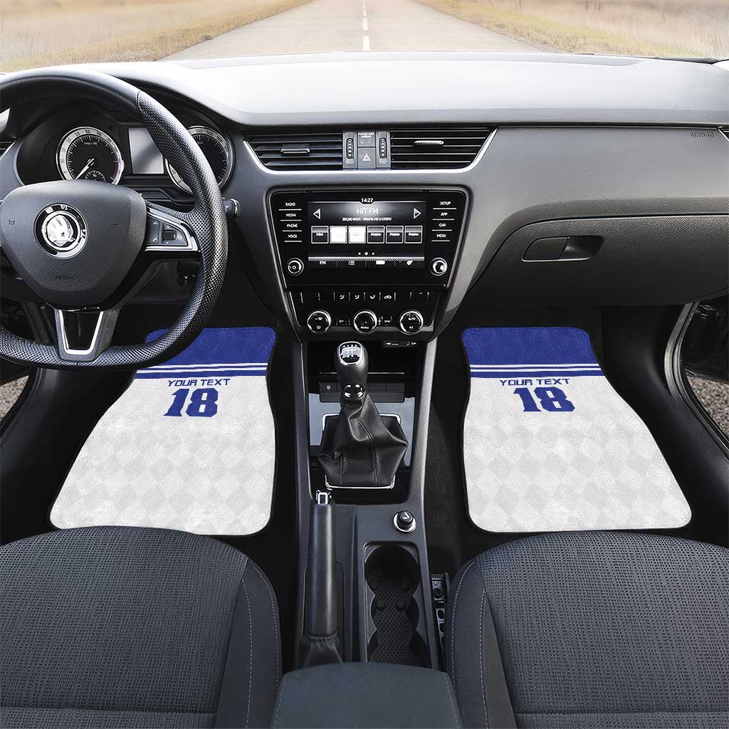 Custom Nicaragua Football Car Mats La Azul y Blanco - Wonder Print Shop