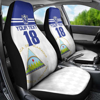 Custom Nicaragua Football Car Seat Cover La Azul y Blanco - Wonder Print Shop