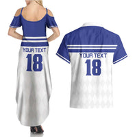 Custom Nicaragua Football Couples Matching Summer Maxi Dress and Hawaiian Shirt La Azul y Blanco - Wonder Print Shop