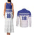 Custom Nicaragua Football Couples Matching Tank Maxi Dress and Long Sleeve Button Shirt La Azul y Blanco - Wonder Print Shop