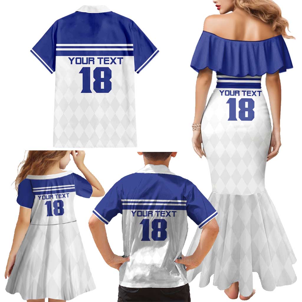 Custom Nicaragua Football Family Matching Mermaid Dress and Hawaiian Shirt La Azul y Blanco - Wonder Print Shop