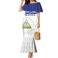 Custom Nicaragua Football Family Matching Mermaid Dress and Hawaiian Shirt La Azul y Blanco - Wonder Print Shop