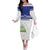 Custom Nicaragua Football Family Matching Off The Shoulder Long Sleeve Dress and Hawaiian Shirt La Azul y Blanco - Wonder Print Shop