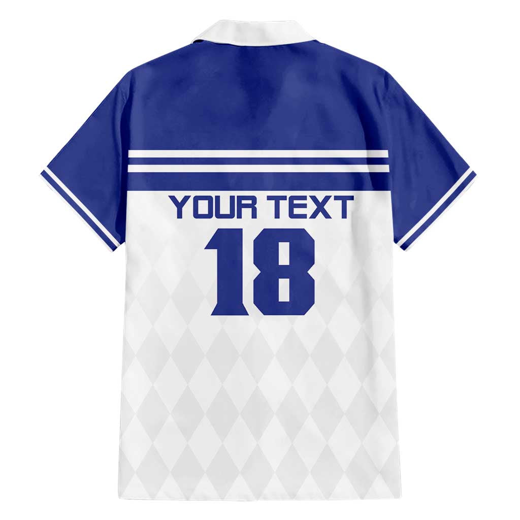 Custom Nicaragua Football Family Matching Short Sleeve Bodycon Dress and Hawaiian Shirt La Azul y Blanco - Wonder Print Shop