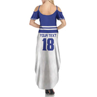 Custom Nicaragua Football Family Matching Summer Maxi Dress and Hawaiian Shirt La Azul y Blanco - Wonder Print Shop