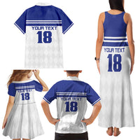 Custom Nicaragua Football Family Matching Tank Maxi Dress and Hawaiian Shirt La Azul y Blanco - Wonder Print Shop