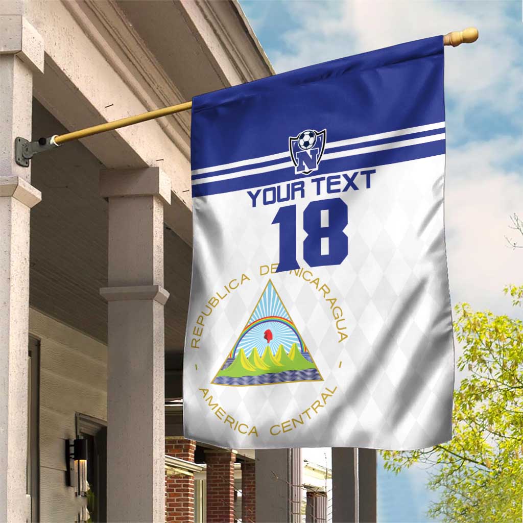Custom Nicaragua Football Garden Flag La Azul y Blanco - Wonder Print Shop