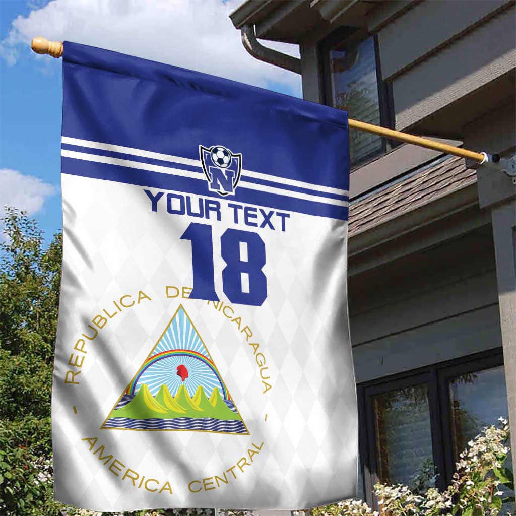 Custom Nicaragua Football Garden Flag La Azul y Blanco - Wonder Print Shop
