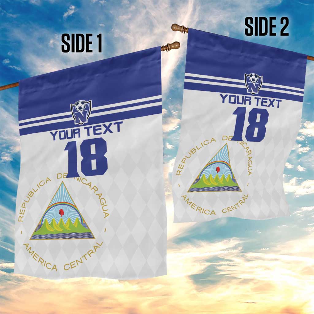 Custom Nicaragua Football Garden Flag La Azul y Blanco - Wonder Print Shop