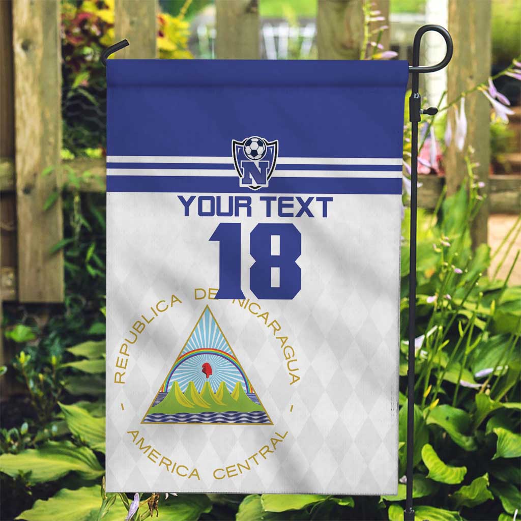 Custom Nicaragua Football Garden Flag La Azul y Blanco - Wonder Print Shop