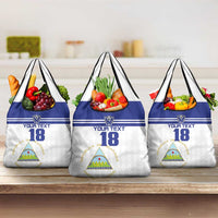Custom Nicaragua Football Grocery Bag La Azul y Blanco - Wonder Print Shop