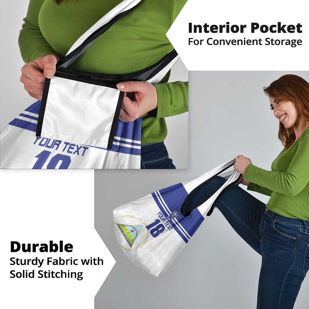 Custom Nicaragua Football Grocery Bag La Azul y Blanco - Wonder Print Shop