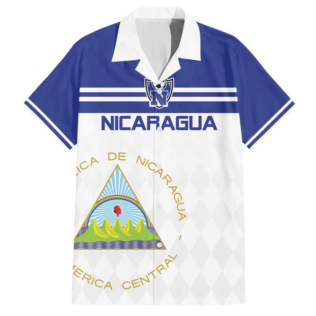 Custom Nicaragua Football Hawaiian Shirt La Azul y Blanco - Wonder Print Shop